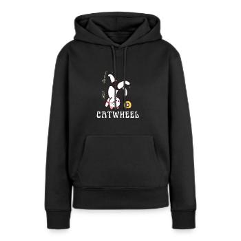 Cheerleader Tumbling Acrobat Cartwheel Maman - Sweat à capuche Premium bio Femme - noir - Devant - Julia (174cm)
