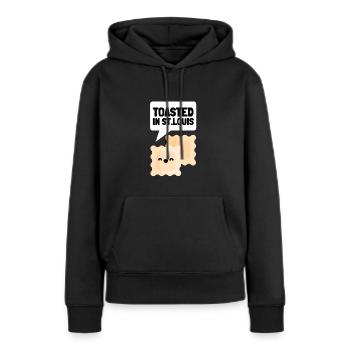St. Louis Toasted Ravioli - Frauen Premium Bio Hoodie - Schwarz - Vorne - Julia (174cm)