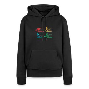 Entretien de piscine et nettoyeur de piscine - Sweat à capuche Premium bio Femme - noir - Devant - Julia (174cm)