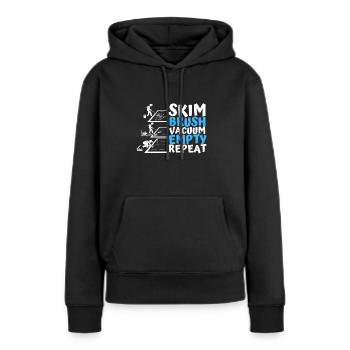 Entretien de piscine et nettoyeur de piscine - Sweat à capuche Premium bio Femme - noir - Devant - Julia (174cm)