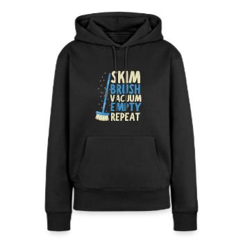 Entretien de piscine et nettoyeur de piscine - Sweat à capuche Premium bio Femme - noir - Devant - Julia (174cm)
