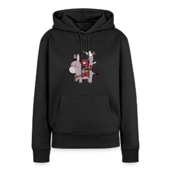 Bremen Town Musicians - Frauen Premium Bio Hoodie - Schwarz - Vorne - Julia (174cm)