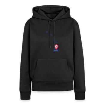 Île de Waikiki Honolulu - Sweat à capuche Premium bio Femme - noir - Devant - Julia (174cm)