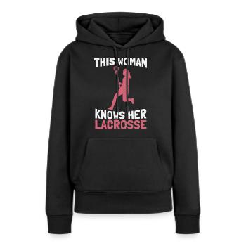 Lacrosse - Sweat à capuche Premium bio Femme - noir - Devant - Julia (174cm)