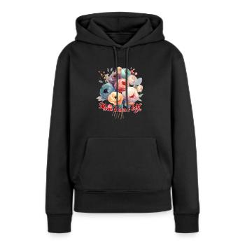 Maman connaît la meilleure fête des mères mignonne 2024 - Sweat à capuche Premium bio Femme - noir - Devant - Julia (174cm)