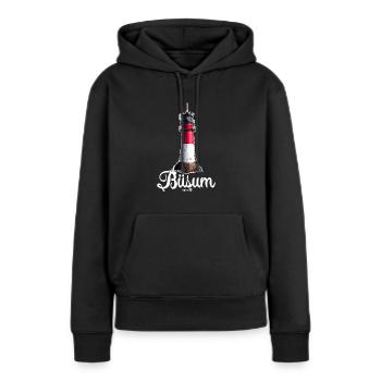 Büsum Leuchttürme - Nordsee Nordseeküste - Frauen Premium Bio Hoodie - Schwarz - Vorne - Julia (174cm)