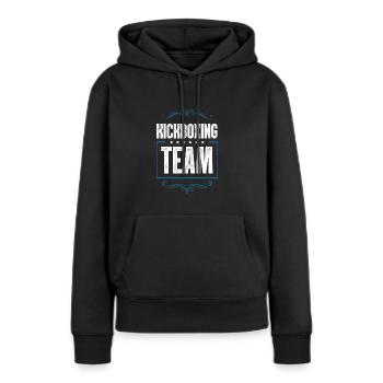 Kickboxing Team - Frauen Premium Bio Hoodie - Schwarz - Vorne - Julia (174cm)