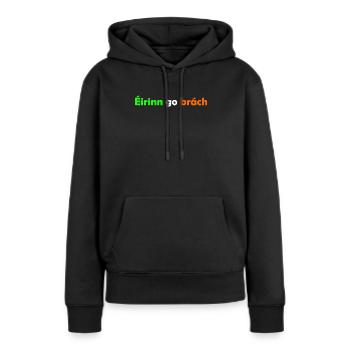 Eirin go brach - Frauen Premium Bio Hoodie - Schwarz - Vorne - Julia (174cm)