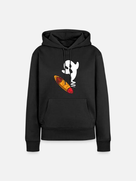 Zigarre Nichtraucher Geschenk Halloween - Frauen Premium Bio Hoodie - Schwarz