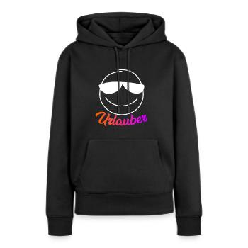 Vacances de vacances - Sweat à capuche Premium bio Femme - noir - Devant - Julia (174cm)
