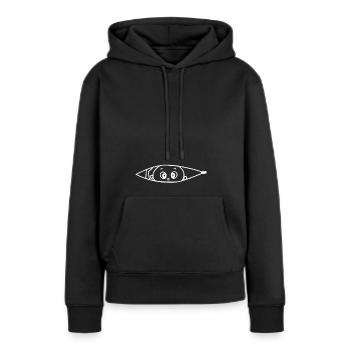Cadeau Femme enceinte Grossesse Enceinte - Sweat à capuche Premium bio Femme - noir - Devant - Julia (174cm)