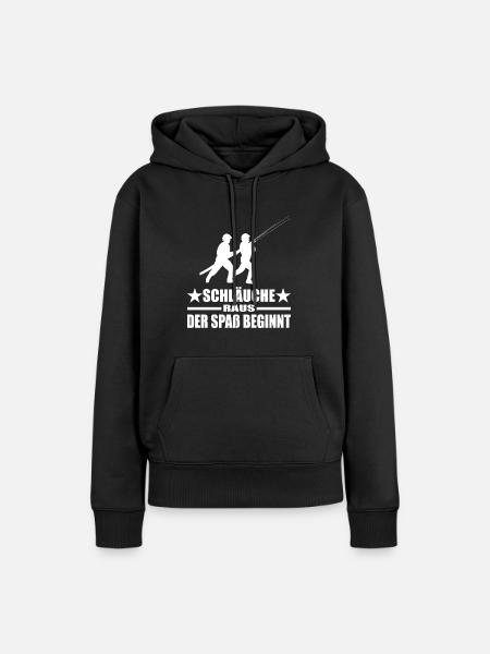 Feuerwehr - Frauen Premium Bio Hoodie - Schwarz