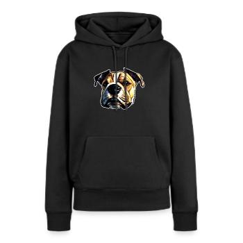 Staffordshire Bullterrier - Frauen Premium Bio Hoodie - Schwarz - Vorne - Julia (174cm)