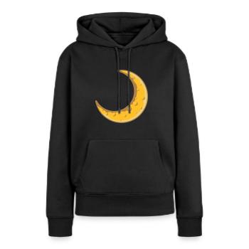 Lune Design De la Lune de Faudesse - Sweat à capuche Premium bio Femme - noir - Devant - Julia (174cm)