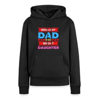Daughter and father Alliance for life - Women’s Premium Organic Hoodie - black - Front - Julia (174cm)