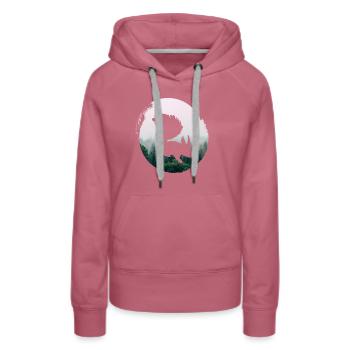 Sea Water Beach - Women’s Premium Organic Hoodie - mauve - Front - Isabella (175cm)
