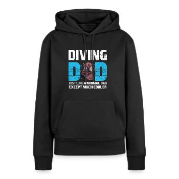 Tauchen Diving Vintage Underwater Sprüche - Frauen Premium Bio Hoodie - Schwarz - Vorne - Julia (174cm)