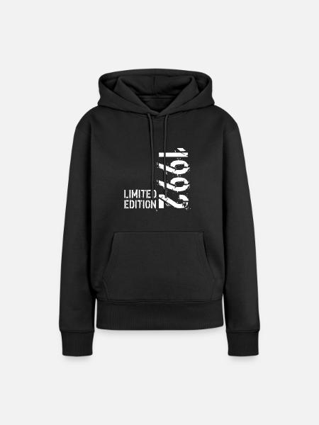LIMITIERTE EDITION 1992 - Frauen Premium Bio Hoodie - Schwarz