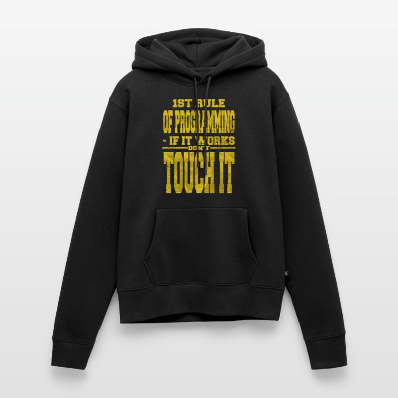 computer programming humor backend developer Frauen Premium Bio Hoodie
