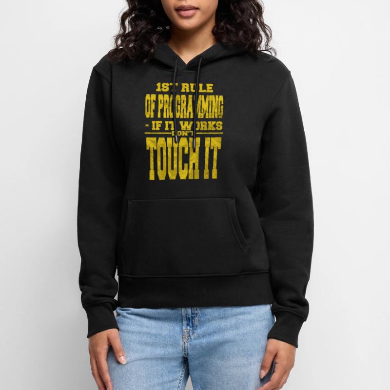 computer programming humor backend developer Frauen Premium Bio Hoodie