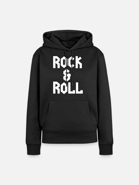 Rock 'n' Roll - Frauen Premium Bio Hoodie - Schwarz
