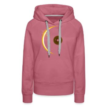 Vinyl eclipse - Women’s Premium Organic Hoodie - mauve - Front - Isabella (175cm)