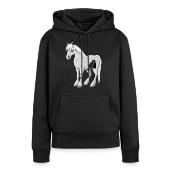 Trinker - Frauen Premium Bio Hoodie - Schwarz - Vorne - Julia (174cm)