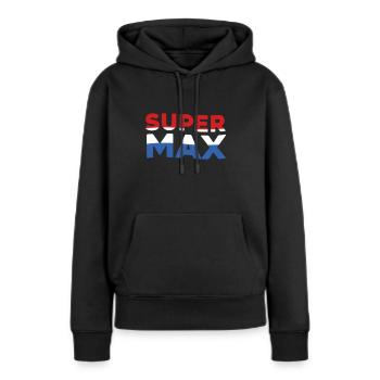 | Super Max Drapeau néerlandais - Sweat à capuche Premium bio Femme - noir - Devant - Julia (174cm)