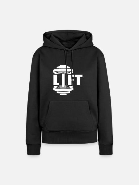 LIFT GYM - Frauen Premium Bio Hoodie - Schwarz