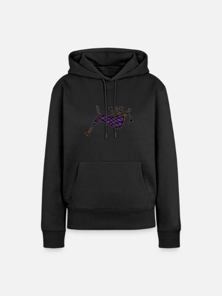 Dudelsack - Frauen Premium Bio Hoodie - Schwarz