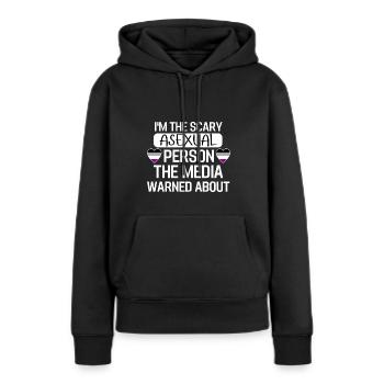 Ace Pride Month Asexuell Herz Geschenk LGBTQ - Frauen Premium Bio Hoodie - Schwarz - Vorne - Julia (174cm)