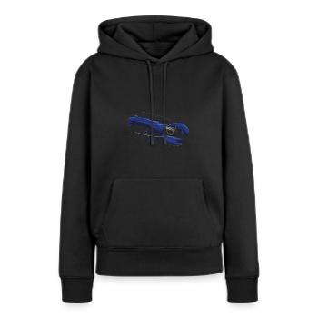 mignon homard bleu animal marin - Sweat à capuche Premium bio Femme - noir - Devant - Julia (174cm)