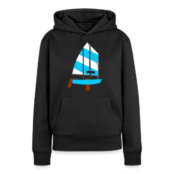 Segelschiff - Frauen Premium Bio Hoodie - Schwarz - Vorne - Julia (174cm)
