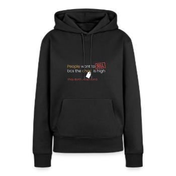 sie wollen verkaufen, weil der Chart hoch ist - Frauen Premium Bio Hoodie - Schwarz - Vorne - Julia (174cm)