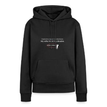 Ma femme contre les rappeurs - Sweat à capuche Premium bio Femme - noir - Devant - Julia (174cm)