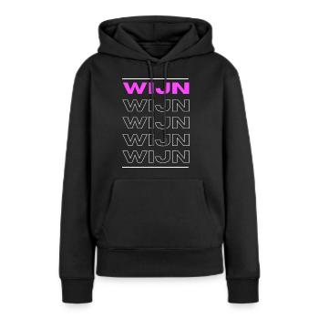 Vin Vin Vin - Sweat à capuche Premium bio Femme - noir - Devant - Julia (174cm)