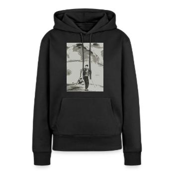 Skitour - Frauen Premium Bio Hoodie - Schwarz - Vorne - Julia (174cm)