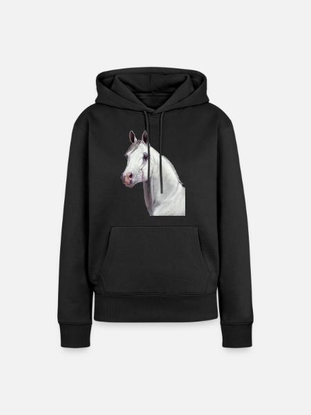 Arabisches Pferd - Frauen Premium Bio Hoodie - Schwarz