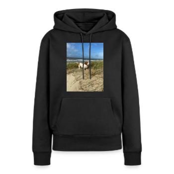Molly the Dackel - Frauen Premium Bio Hoodie - Schwarz - Vorne - Julia (174cm)