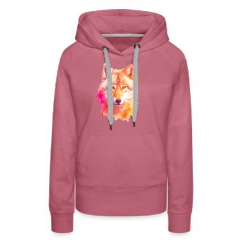 Ewige Stärke - Frauen Premium Bio Hoodie - Malve - Vorne - Isabella (175cm)