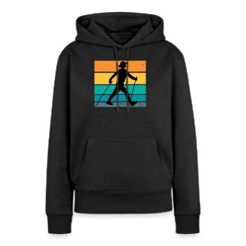Women hiking - Women’s Premium Organic Hoodie - black - Front - Julia (174cm)
