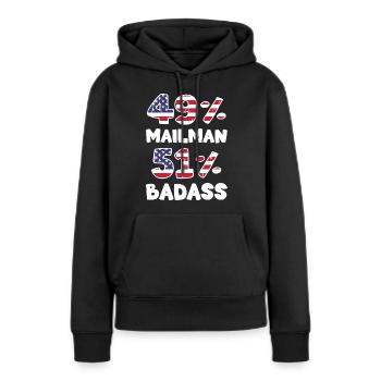 Post Briefzusteller Pakete - Frauen Premium Bio Hoodie - Schwarz - Vorne - Julia (174cm)