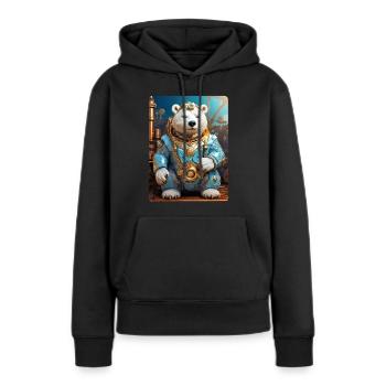 Steampunk Ice Bear 1.13 - Women’s Premium Organic Hoodie - black - Front - Julia (174cm)
