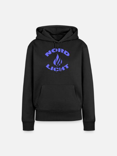 NORDLICHT - Frauen Premium Bio Hoodie - Schwarz