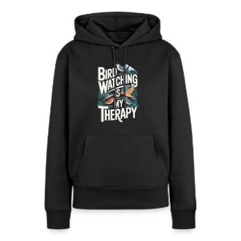 Vogelbeobachtung Ornithologe Vögel - Frauen Premium Bio Hoodie - Schwarz - Vorne - Julia (174cm)