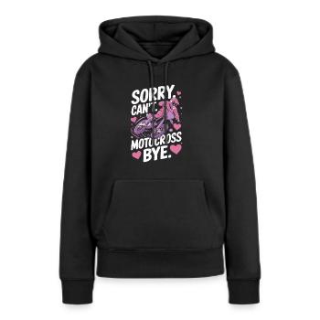 motocross femme motocross pilote femmes fille dire - Sweat à capuche Premium bio Femme - noir - Devant - Julia (174cm)