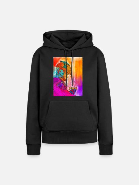 Rafis Warrior - Frauen Premium Bio Hoodie - Schwarz
