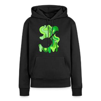 Countrymusic Banjo Gitarre - Frauen Premium Bio Hoodie - Schwarz - Vorne - Julia (174cm)
