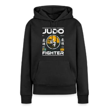 Judo Kanji Design – Cooles Shirt für Judoka - Frauen Premium Bio Hoodie - Schwarz - Vorne - Julia (174cm)