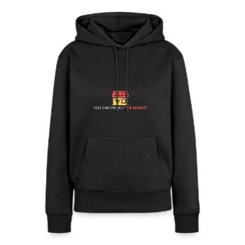 Sie können den Markt vorhersagen - Frauen Premium Bio Hoodie - Schwarz - Vorne - Julia (174cm)